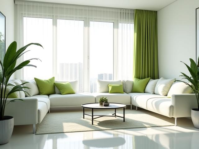 Image of a sparkling clean living room after deep cleaning